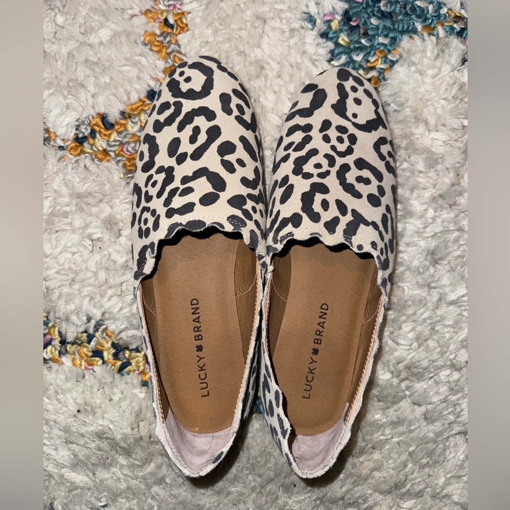 Lucky brand leopard print shoes size 7.5